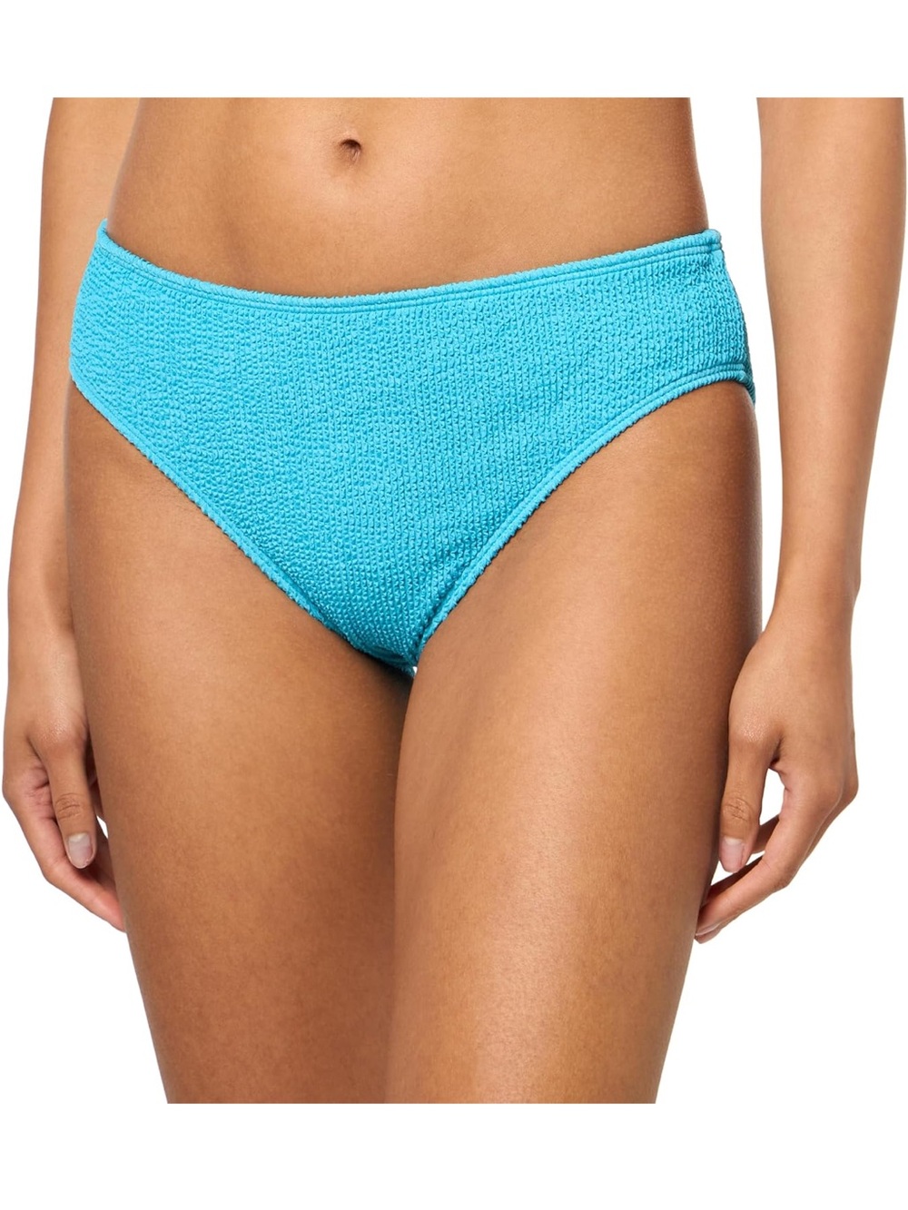 Next by Athena Textured High-Cut Bikini Bottom in Aqua Blue